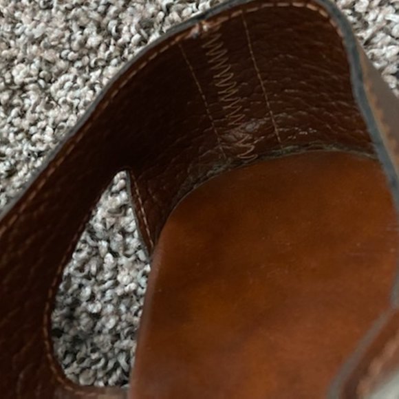 Tan LEATHER Men's FISHERMAN Basket-weave BUCKLE SANDALS * 9 (wider fit) * EUC - Picture 7 of 7